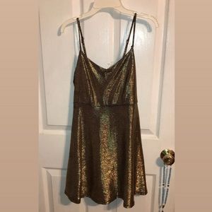 Gold chrome forever 21 dress